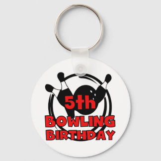 5th BowlingfödelsedagTshirts och gåvor Nyckelring