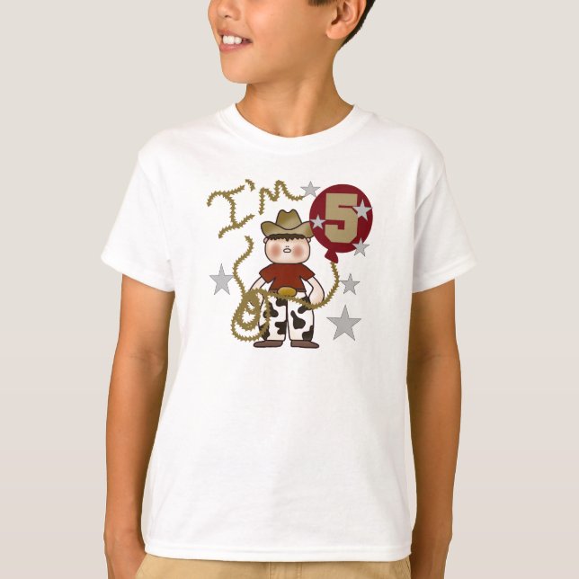 5th Cowboyfödelsedag Tee (Framsida)