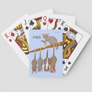 5th Dag av jul (5 guld- ringar) som leker kort Casinokort