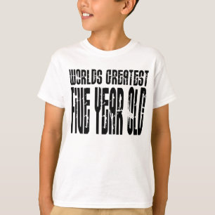 5th Femåring för födelsedagsfestvärldsstörsta T Shirt
