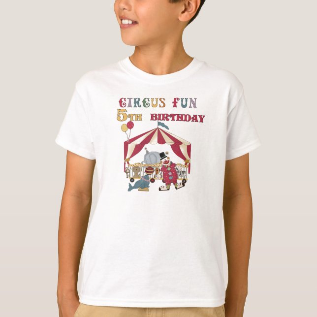 5th födelsedag för cirkus t-shirt (Framsida)