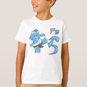 5th födelsedag för elefantKarate T-shirt