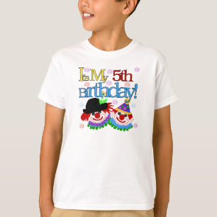 5th födelsedag för enfaldiga clowner t-shirt