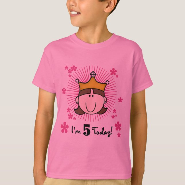 5th födelsedag Tshirts och gåvor för brunettPrince (Framsida)