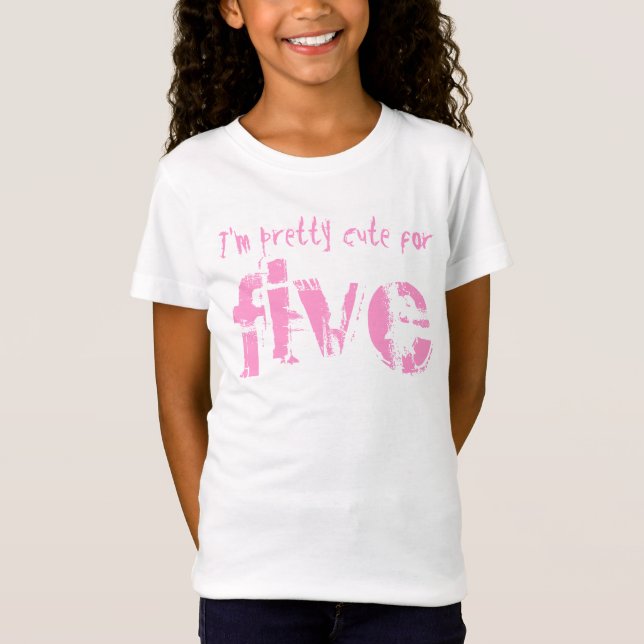 5th födelsedaggåva V011 för femåring T-shirt (Framsida)