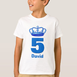 5th Födelsedagkronan och stora numrerar T-shirt