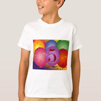 5th Födelsedagsfestballongdekorationer T-shirt