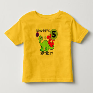 5th födelsedagT-tröja och gåvor för Dinosaur T Shirt