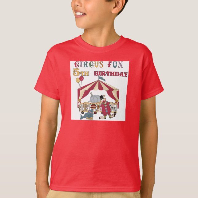 5th födelsedagtshirts och gåvor för cirkus tee (Framsida)