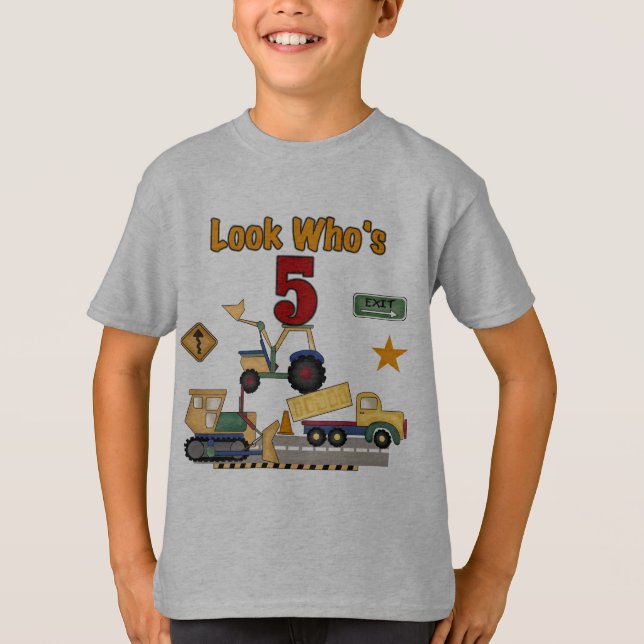 5th födelsedagTshirts och gåvor för konstruktion Tee (Framsida)