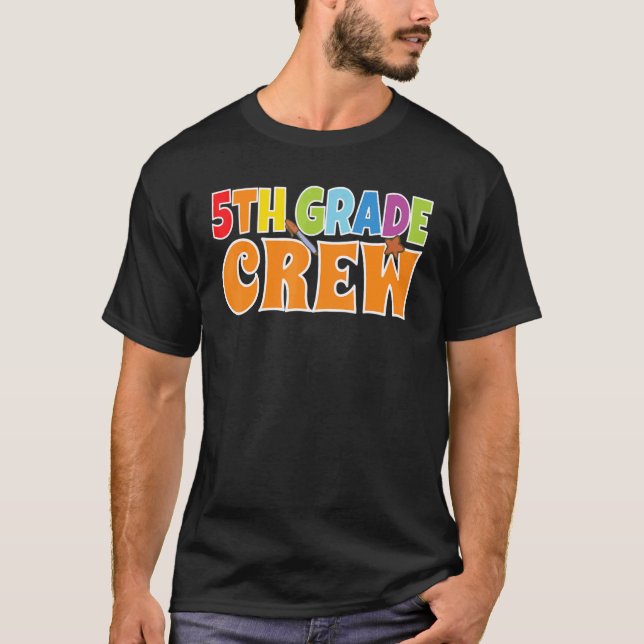5th Grade Crew Boys Fifth Grade 5th Class School T Shirt (Framsida)