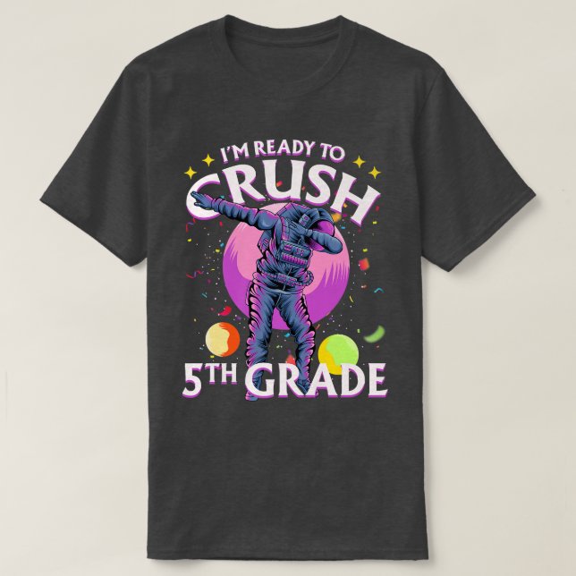 5th Grade Dabbing Astronaut Back to School Im Read T Shirt (Design framsida)
