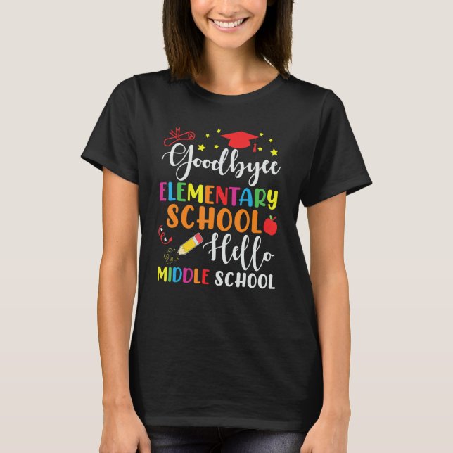5th Grade Graduation Elementary School Hello Middl T Shirt (Framsida)