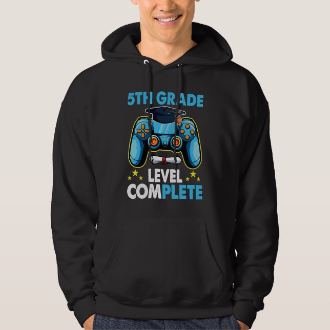 5th Grade Graduation Level Complete Gamer 2023 Hoodie (Framsida)