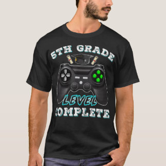 5th Grade Level Complete Funny Gamer 5 Grade T Shirt