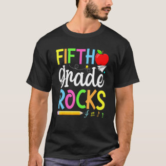 5th Grade Rocks  First Day Of School Students Teac T Shirt