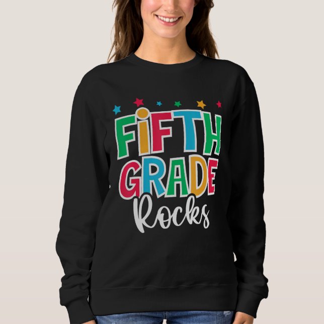 5th Grade Rocks First Day of School Welcome Back t T Shirt (Framsida)