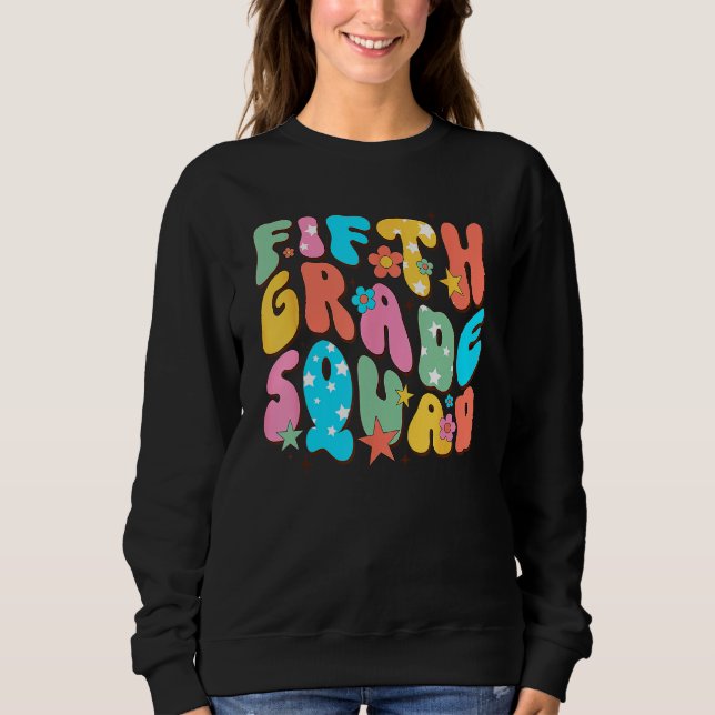 5th Grade Squad Fifth Teacher Student Team Back To T Shirt (Framsida)