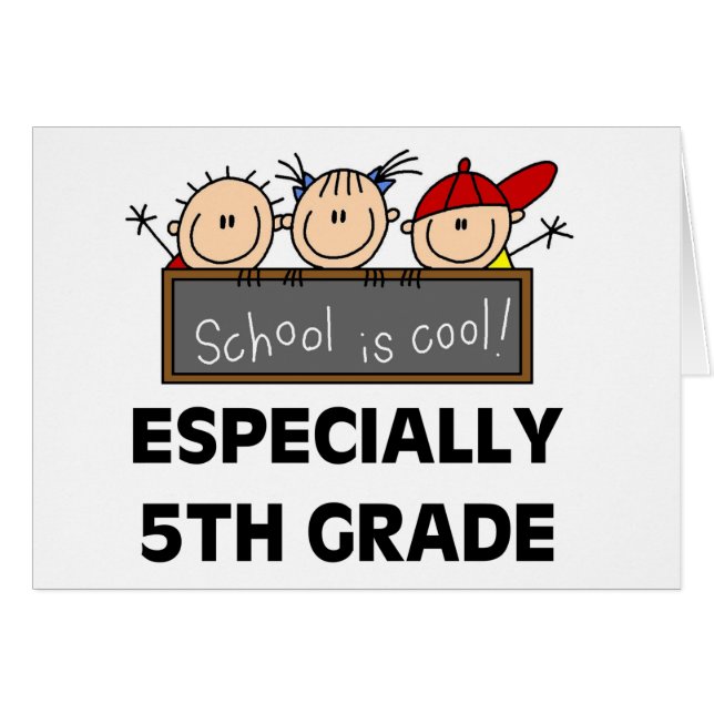 5th Grundskolan är kall Hälsningskort (Framsidan Horizontal)