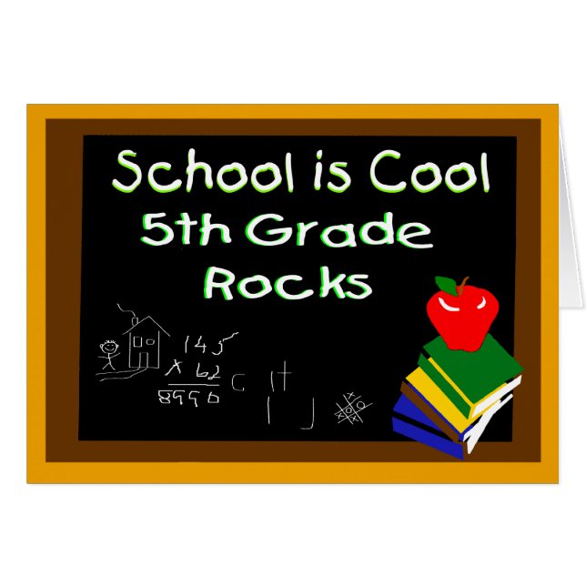 5th Grundskolan är kall Hälsningskort (Framsidan Horizontal)