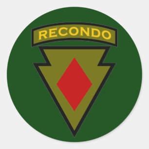 5th Infanterit Div fick- Recondo lappar 1 Runt Klistermärke