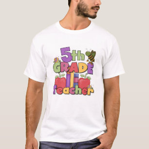 5th klasslärare för kryp och för äpplen tee shirt
