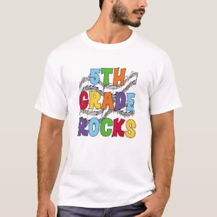 5th klassstenar för multifärgad t-shirt