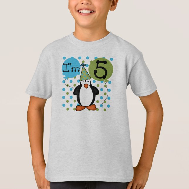 5th Pingvinfödelsedag T Shirt (Framsida)
