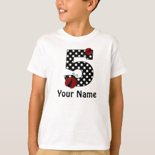 5th Skjorta för födelsedagnyckelpigapersonlig T-shirt