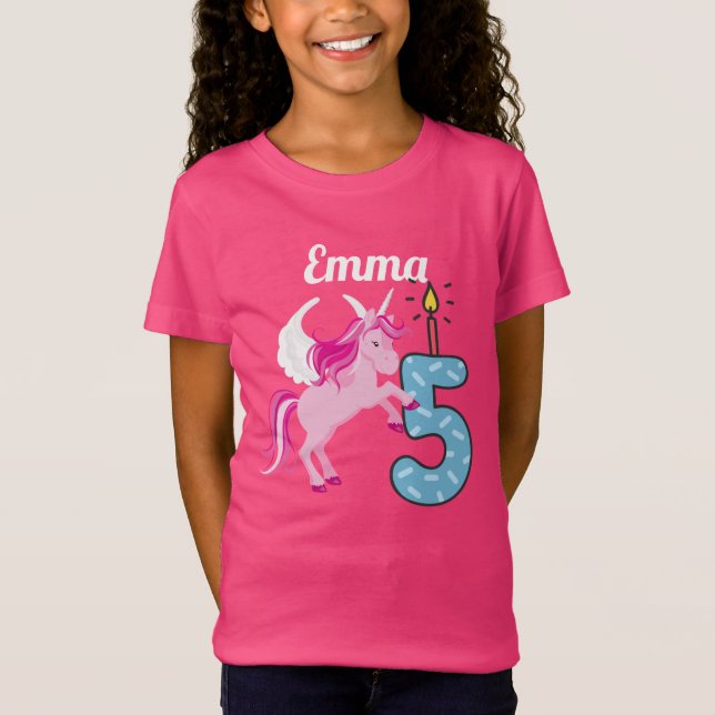 5th Skjorta för Unicorn för T-shirt (Framsida)