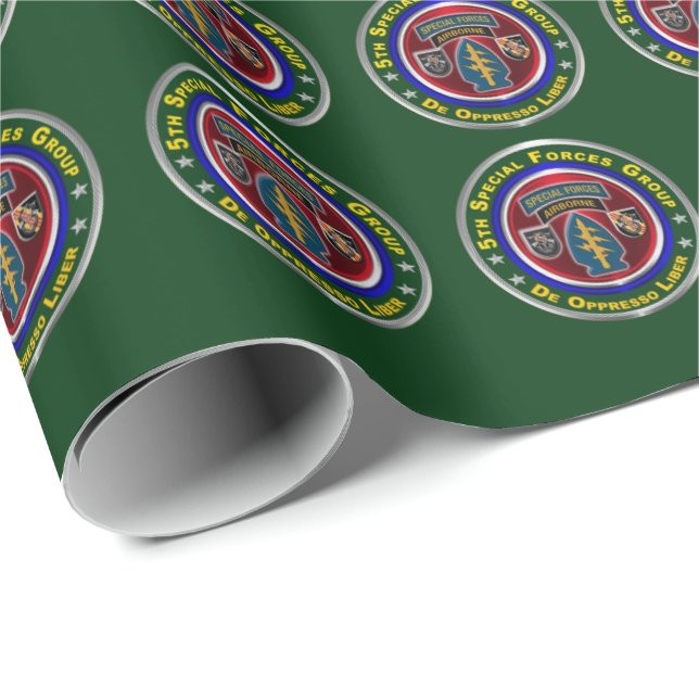 5th Special Forces Group Airborne Presentpapper (Rullad Hörn)