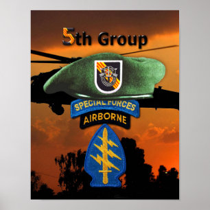 5th Speciella veteran LRRP för styrkagrupp SFG SF Poster