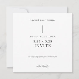 5x5 Rut-inbjudan: Ladda upp din egen Inbjudningar