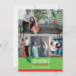 5x7 4 Foto Julgran Design Platt Kort