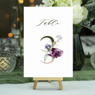 5x7 Botanisk Blommig Nummer 3, Bordskort