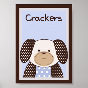 5x7 "Cracke" Graham Crackers Baby Bedding Wall Art Poster