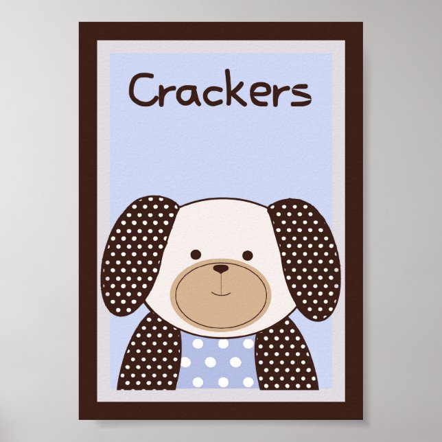5x7 "Cracke" Graham Crackers Baby Bedding Wall Art Poster (Framsidan)