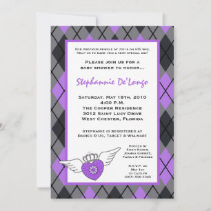 5x7 Flickor PunkRock Tatto EMO Baby Shower-inbjuda Inbjudningar