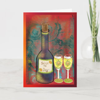 5X7 Folded Blank Card-Seize The Day! Kort