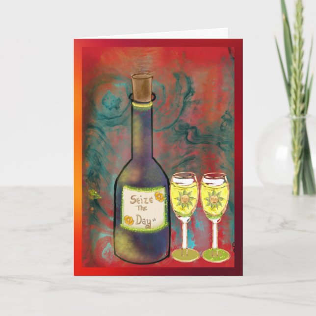 5X7 Folded Blank Card-Seize The Day! Kort (Framsida)