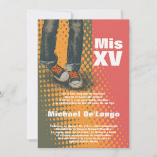 5x7 Grunge Sneaker Quinceanera Birthday-inbjudan Inbjudningar
