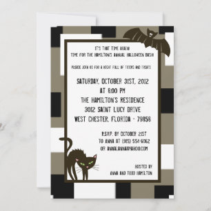 5x7 Halloween rolig festinbjudan Inbjudningar