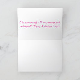 5x7-hälsningskort. Glad Alla hjärtans dag. Tack Kort