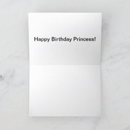 5x7-hälsningskort. Grattis på födelsedagen Princes Tack Kort