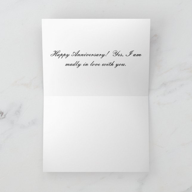 5x7-hälsningskort. Lycklig-årsjubileum Tack Kort (Inuti)