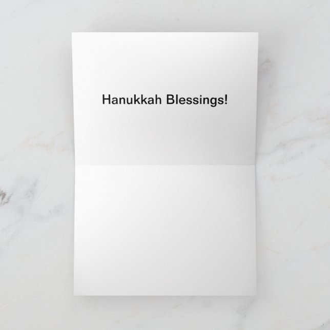 5x7-hälsningskort. Lycklig Hanukkah lejon Tack Kort (Inuti)