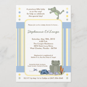 5x7 hoppar inbjudan för baby shower för