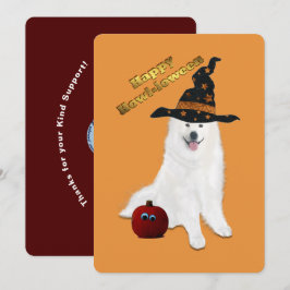 5X7 In. Platt Tack Kort Halloween Samoyed