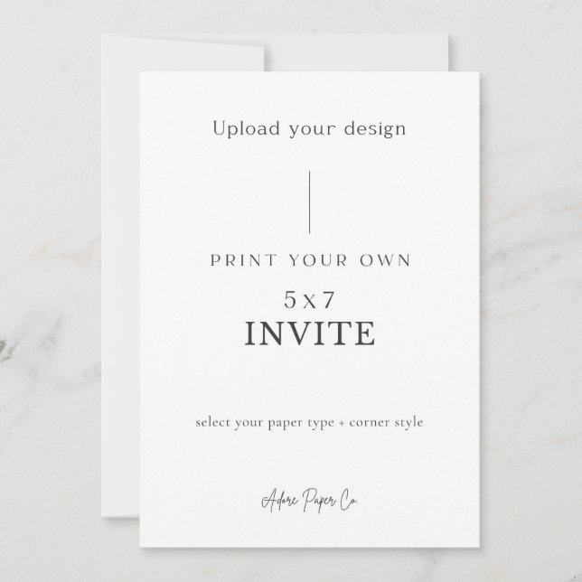 5x7 Inbjudan: Ladda upp din egen Inbjudningar (Framsida)