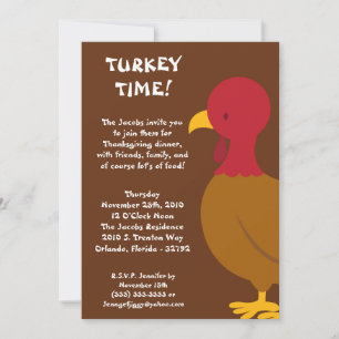 5x7 Inbjudan till Thanksgiving av livsmedelspartie